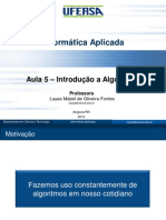 Informatica Aplicada - 06 - 5ª Aula - Introdução a Algoritmo