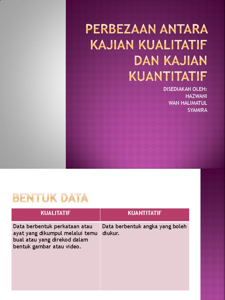 Perbezaan Antara Kajian Kualitatif Dan Kajian Kuantitatif