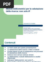 Valutazione della ricerca e Open Access