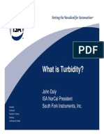What Is Turbidity?: John Daly Isa Norcal President South Fork Instruments, Inc