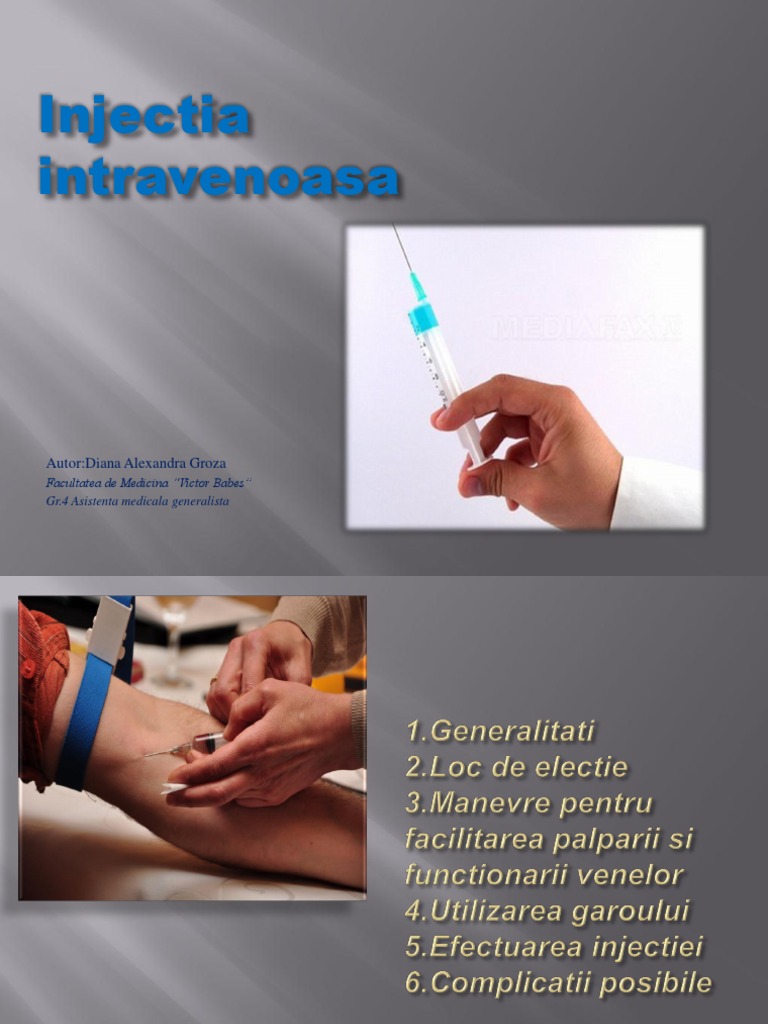Injectia Intravenoasa | PDF