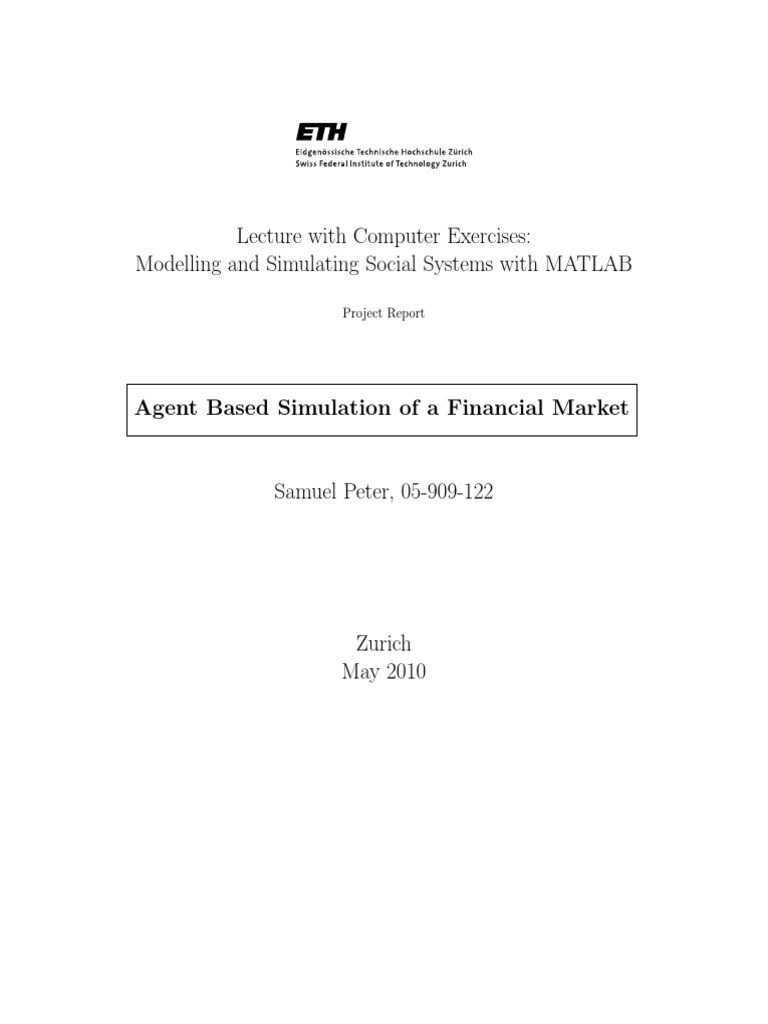 Agent Based Simulation of A Financial Market | PDF | Volatility ...