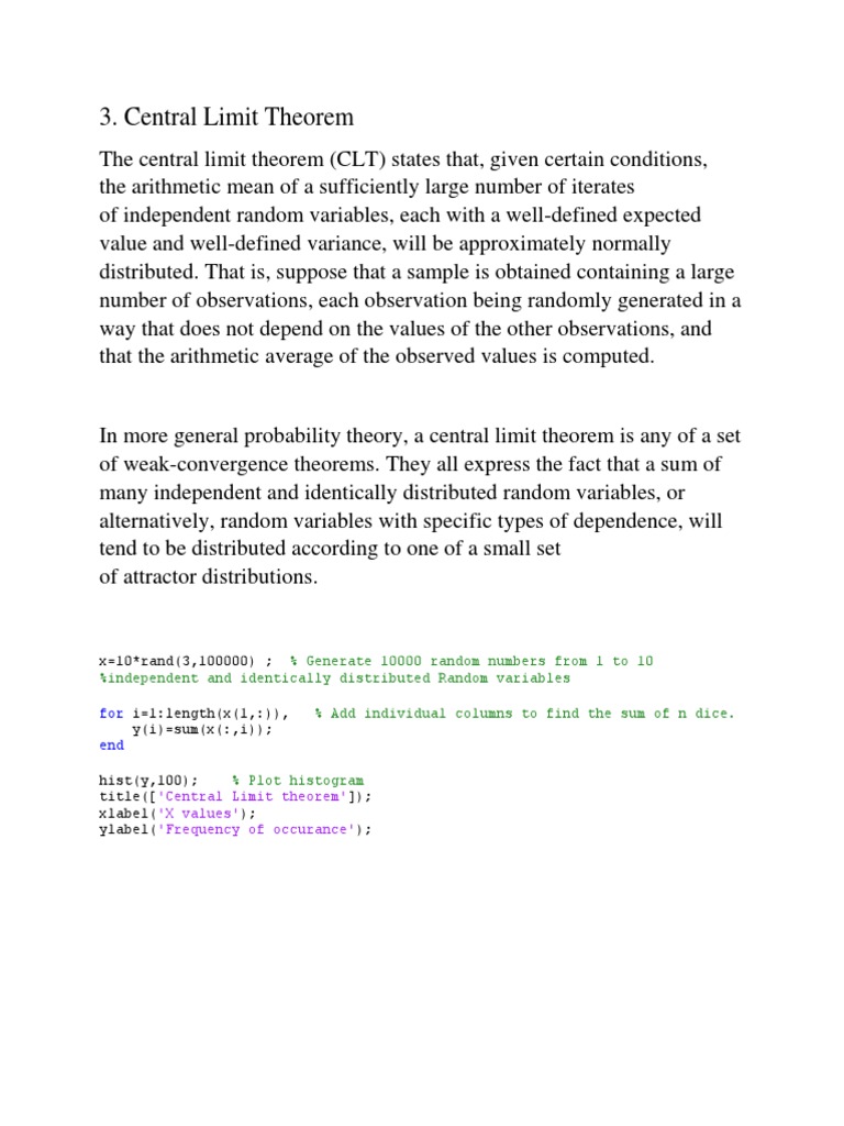 Understanding Central Limit Theorem | PDF