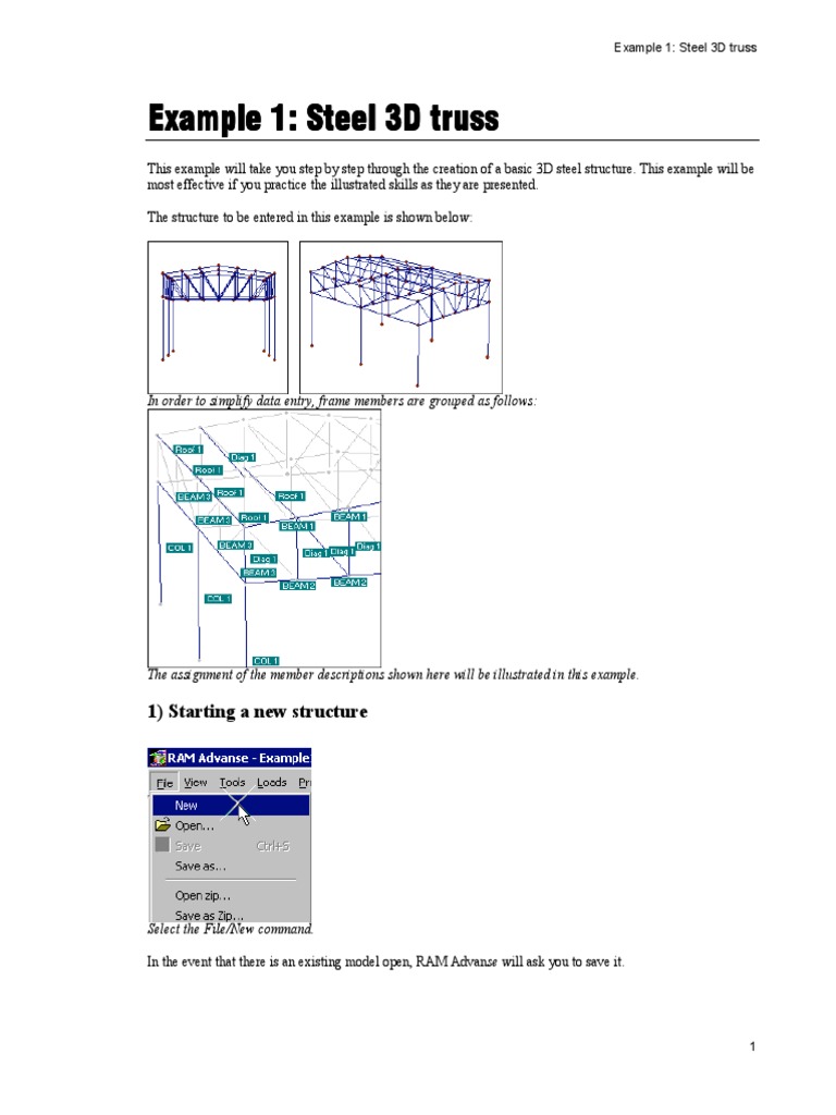 Tutorial Ram Pdf Bending Truss