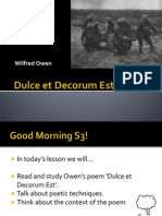 Owen's Dulce Et Decorum Est