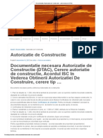 Documentatie Autorizatie de Constructie - Acte Necesare DTAC