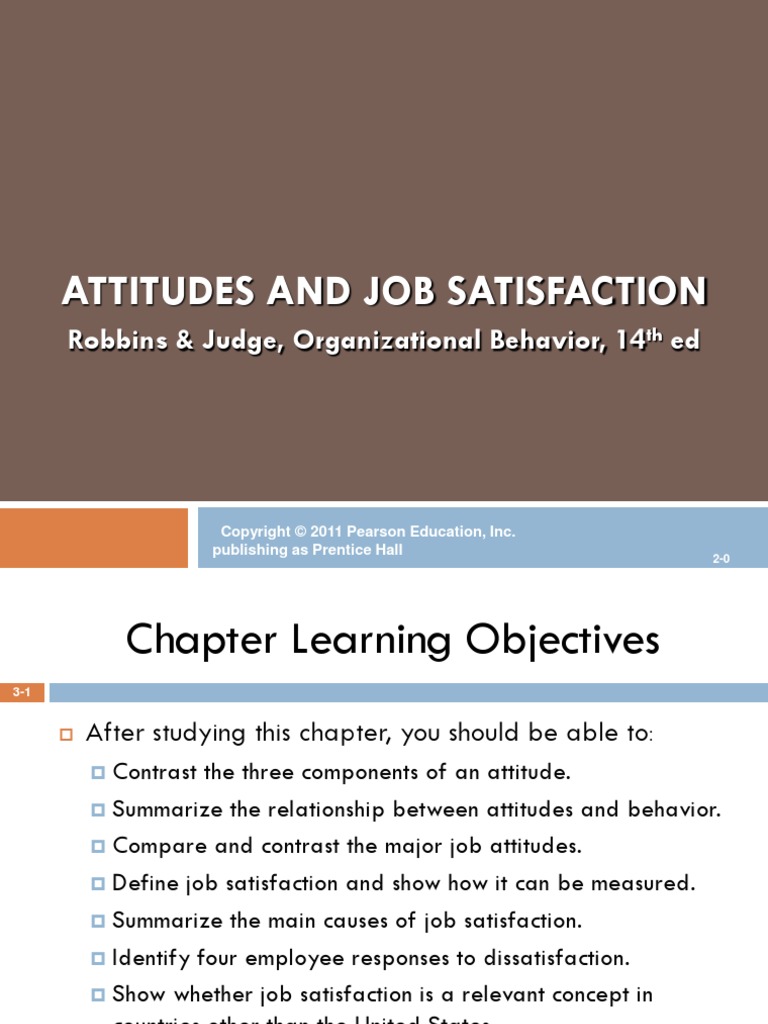 Lesson 3 - Attitudes and Job Satisfaction | PDF | Job Satisfaction ...