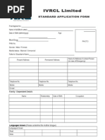 IVRCL Limited: Standard Application Form