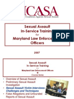 Sexual Assault In-Service Training Maryland Law Enforcement Officers