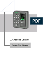 X7 Access Control System User Manual 20121101