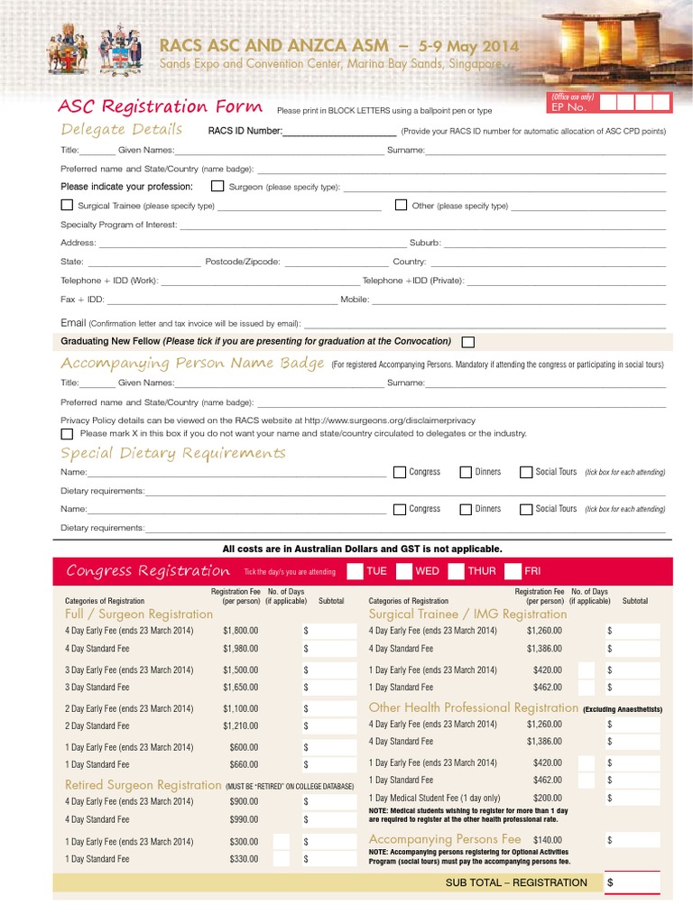 ASC Registration Form 2014 | PDF | American Express | Visa Inc.