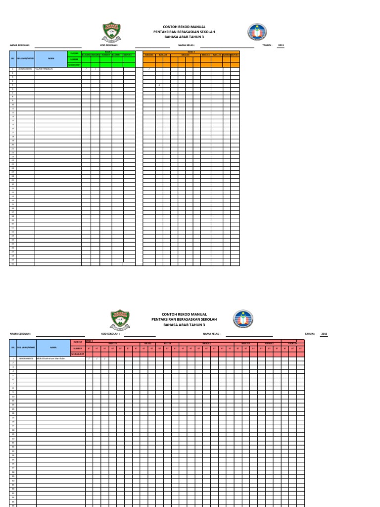 Rekod Pbs Transit Bahasa Arab Tahun 3 2013 Sksbu Contoh Pdf