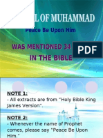 3) Muhammad (Pbuh) in the Bible