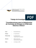 Consideraciones para La Adjudicacion de Contratos de Energia PUC-CHILE