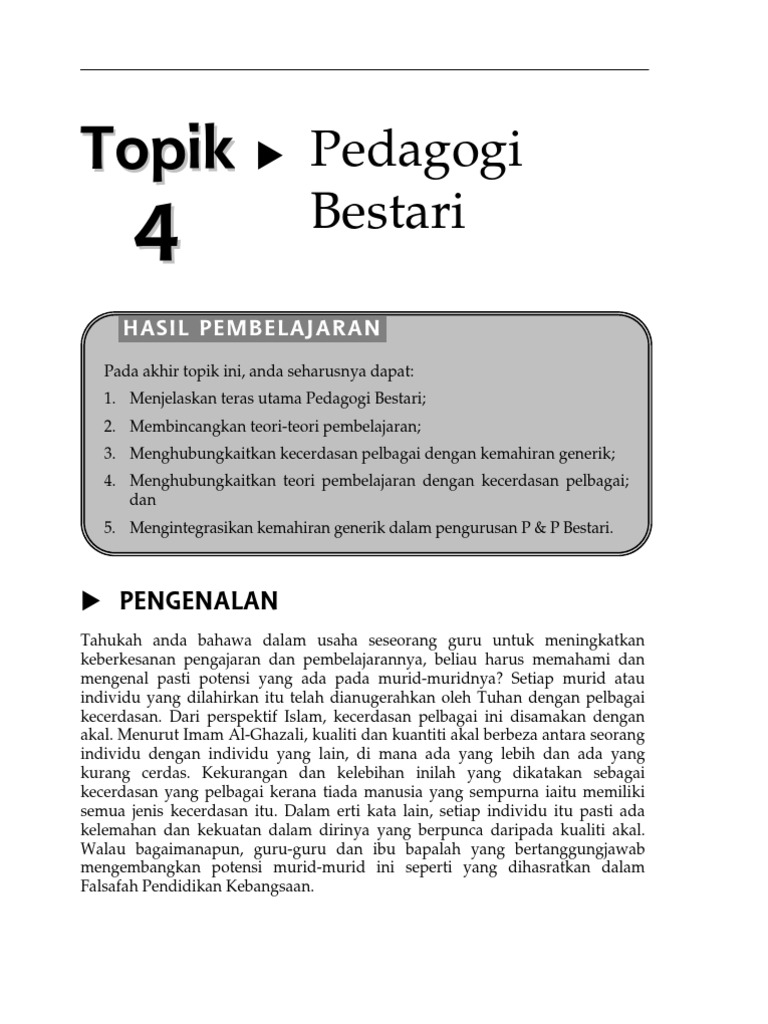 Topik 4 Pedagogi Bestari Pdf