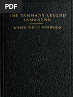 (1938) The Tammany Legend (Tamanend) 