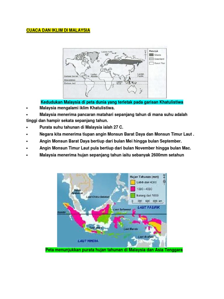 Cuaca Dan Iklim Di Malaysia Pdf