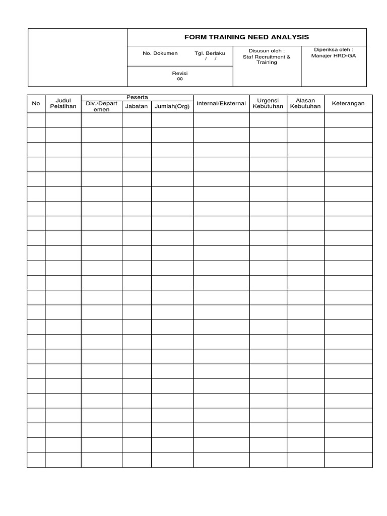 Form TNA Simple | PDF
