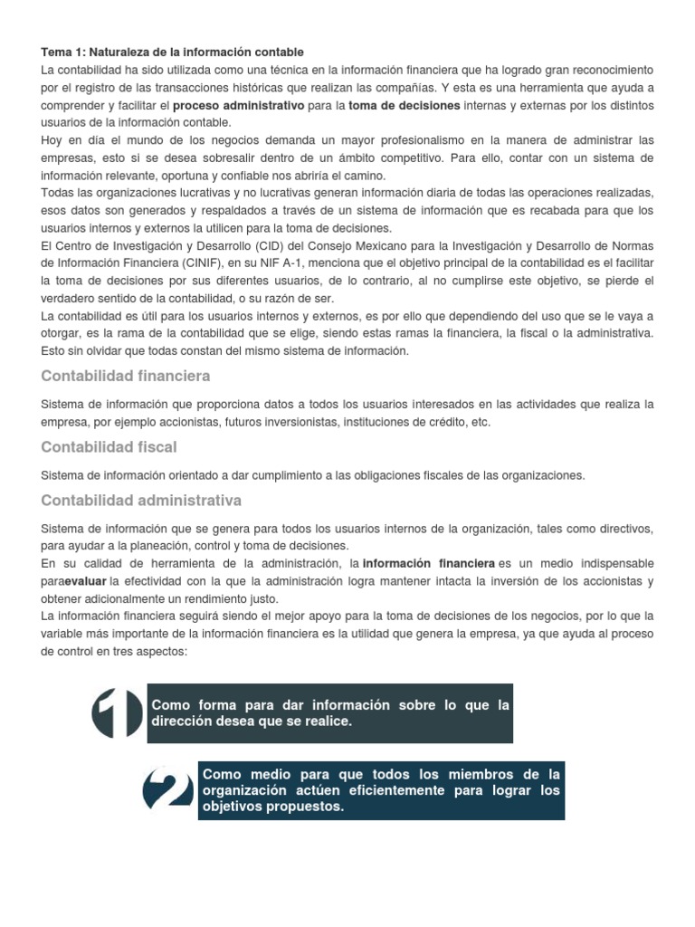Información Contable y Toma de Decisiones | PDF | Contabilidad | Toma ...