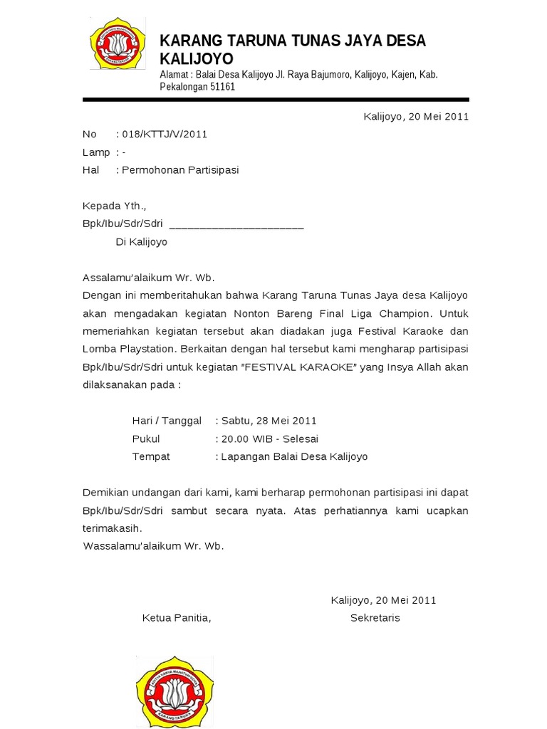 Contoh Undangan