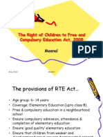 The Right of Children To Free and Compulsory Education Act, 2009