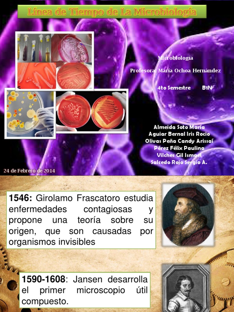 Línea Del Tiempo - Historia de La Microbiología | PDF | Microorganismo ...