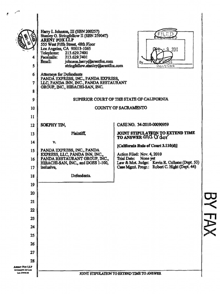 Joint Stipulation to Extend Answer Deadline | PDF