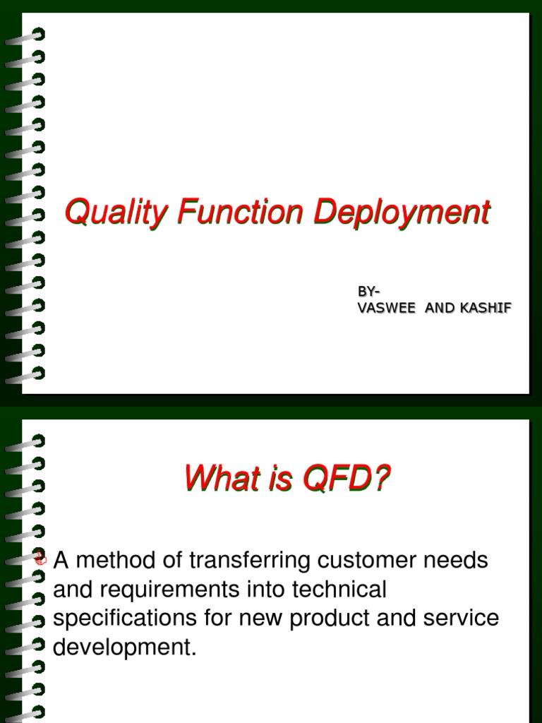 Quality Function Deployment Guide | PDF | Benchmarking | New Product ...
