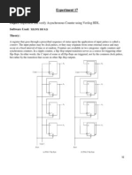 Experiment 17: Implement and Verify Asynchronous Counter Using Verilog HDL