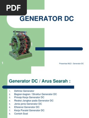 Contoh Soal Generator Dc Dikdasmen