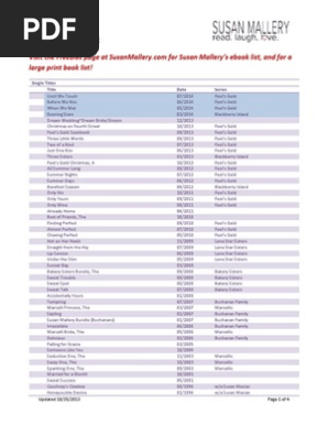 Susan Mallery Book List