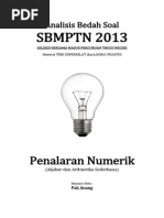 Download Analisis Bedah Soal SBMPTN 2013 Kemampuan Penalaran Numerik Aljabar Dan Aritmatika Sederhana by Henry Lahagu SN212026182 doc pdf