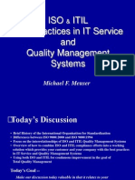 ISO and ITIL Best Practices in IT Services and Quality Management