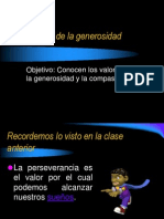 El Valor de La Generosidad