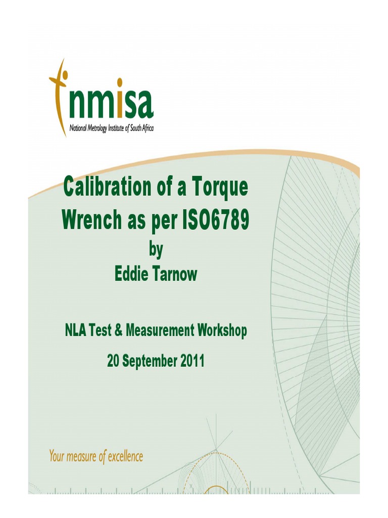 Torque Wrench Calibration Presentation PDF Uncertainty Calibration