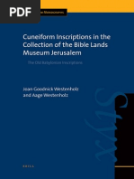 Joan Goodnick Westenholz, Aage Westenholz-Cuneiform Inscriptions in The Collection of The Bible Lands Museum Jerusalem - The Old Babylonian Inscriptions (Cuneiform Monographs)