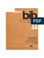 Boletim Informativo e Bibliográfico Das Ciencias Sociais n33