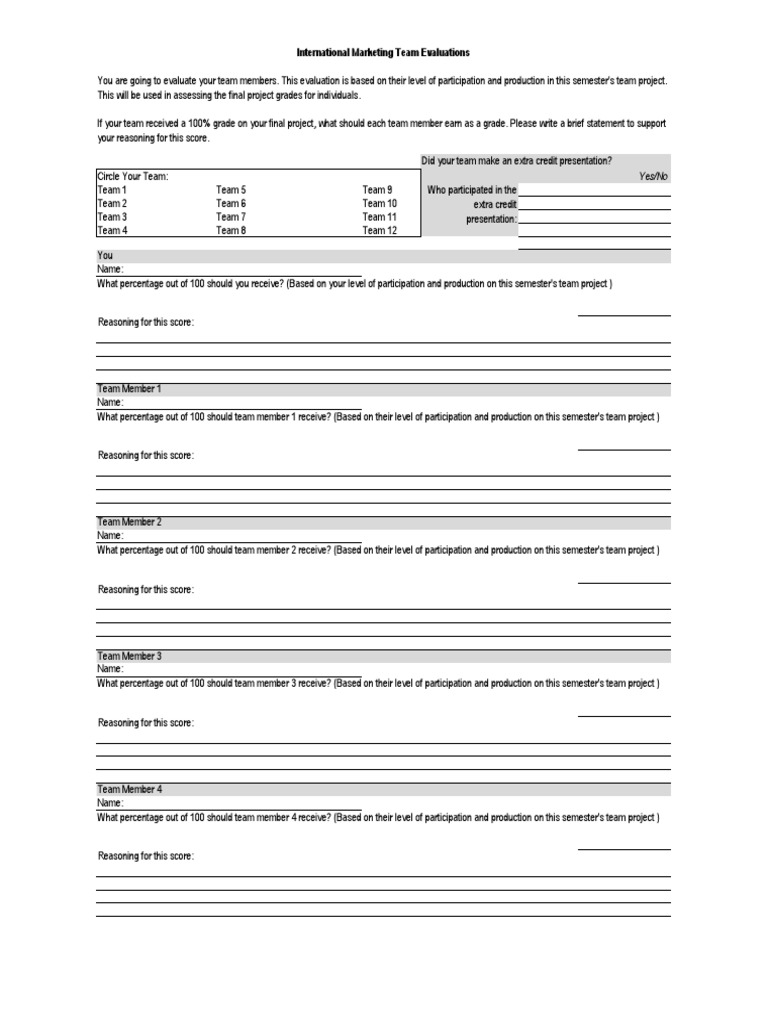 Team Member Assessments | PDF | Career & Growth