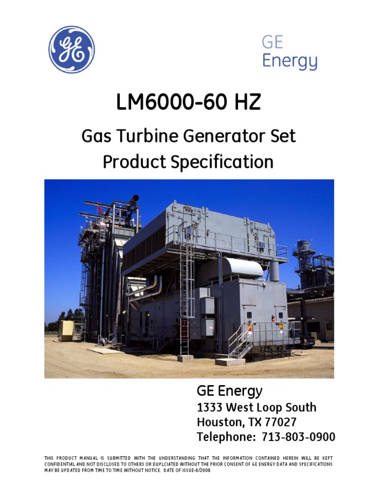 LM6000 60 HZ Grey 2008 Rev 2 (Especificaciones Técnicas) PDF | PDF ...