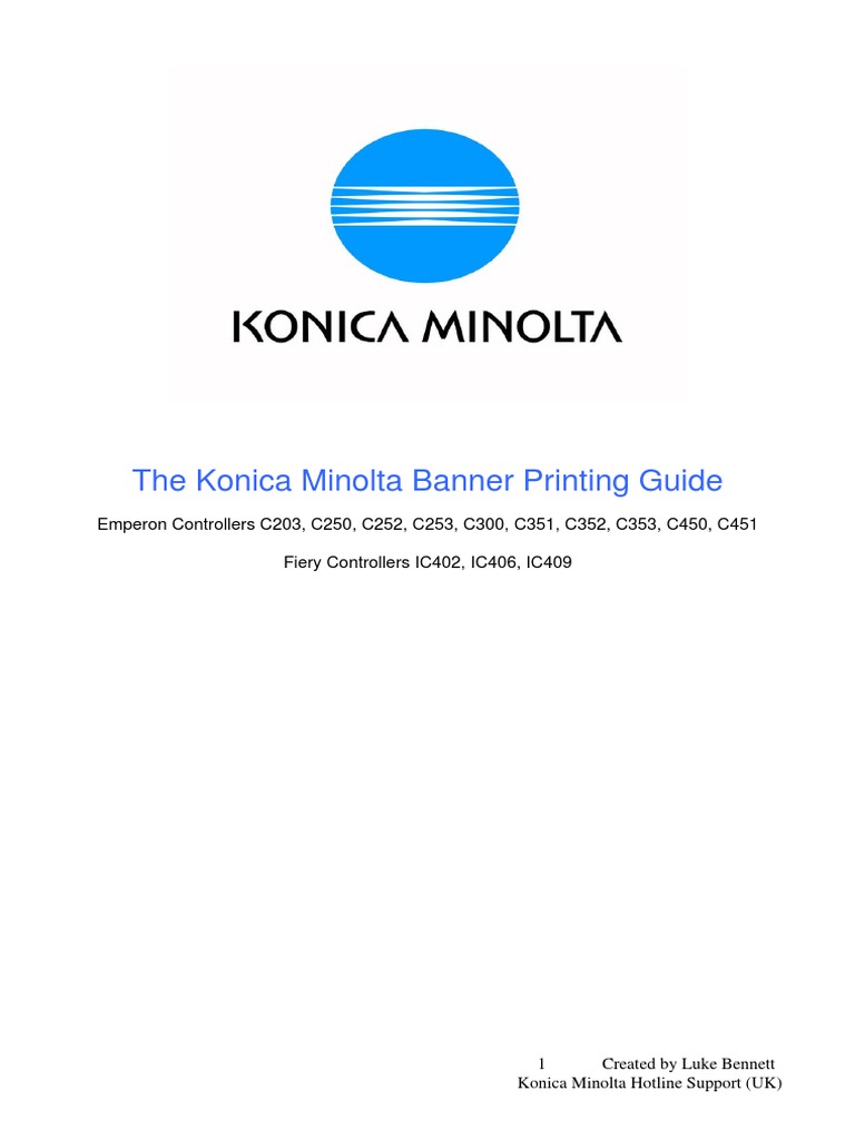 Konica Minolta Banner Paper Size