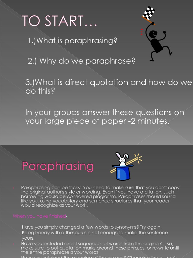 paraphrasing with citation is a form of plagiarism