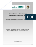 1 Modelo Técnico Financiero Justificación y Organización PDF