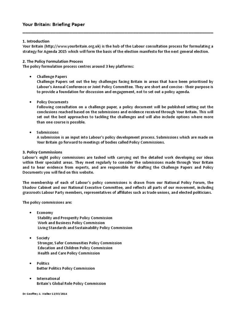 Your Britain: Briefing Paper | PDF | Economies | Public Sphere