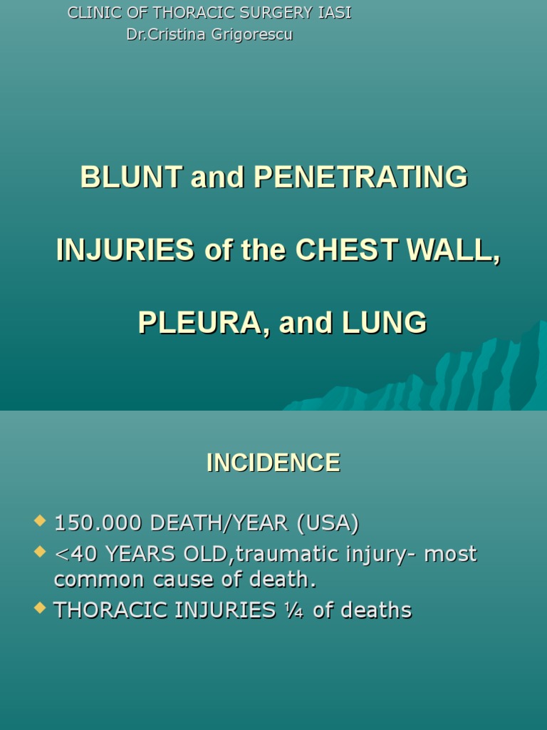 Chest Trauma: Evaluation and Management | PDF | Thorax | Lung