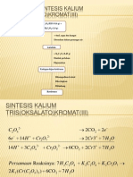 Cara Kerja Sintesis Kalium Tris (Oksalato) Kromat (III)