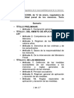 Ley 5-2000 de Responsabilidad Penal Del Menor Refundida