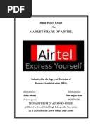 Project Report On Market Share of Airtel