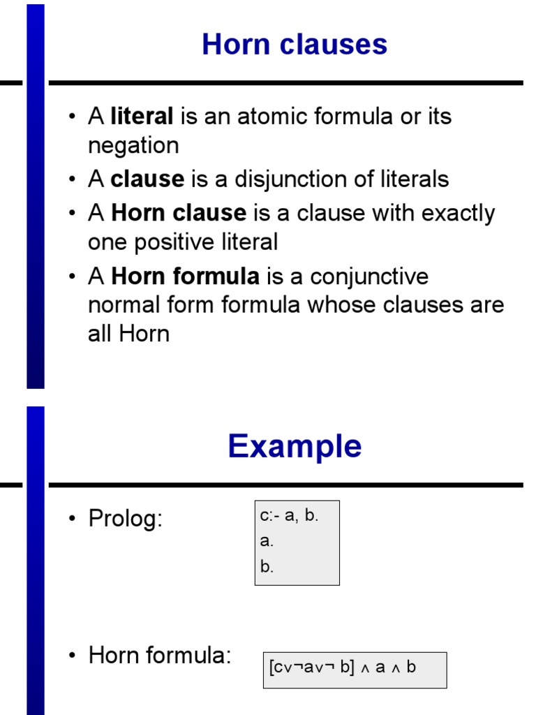 Understanding Horn Clauses in Prolog | PDF | Teaching Methods & Materials