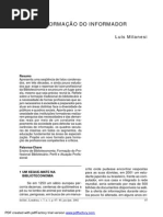 BIBLIOTECONOMIA - A formação do informador - Luís Milanesi