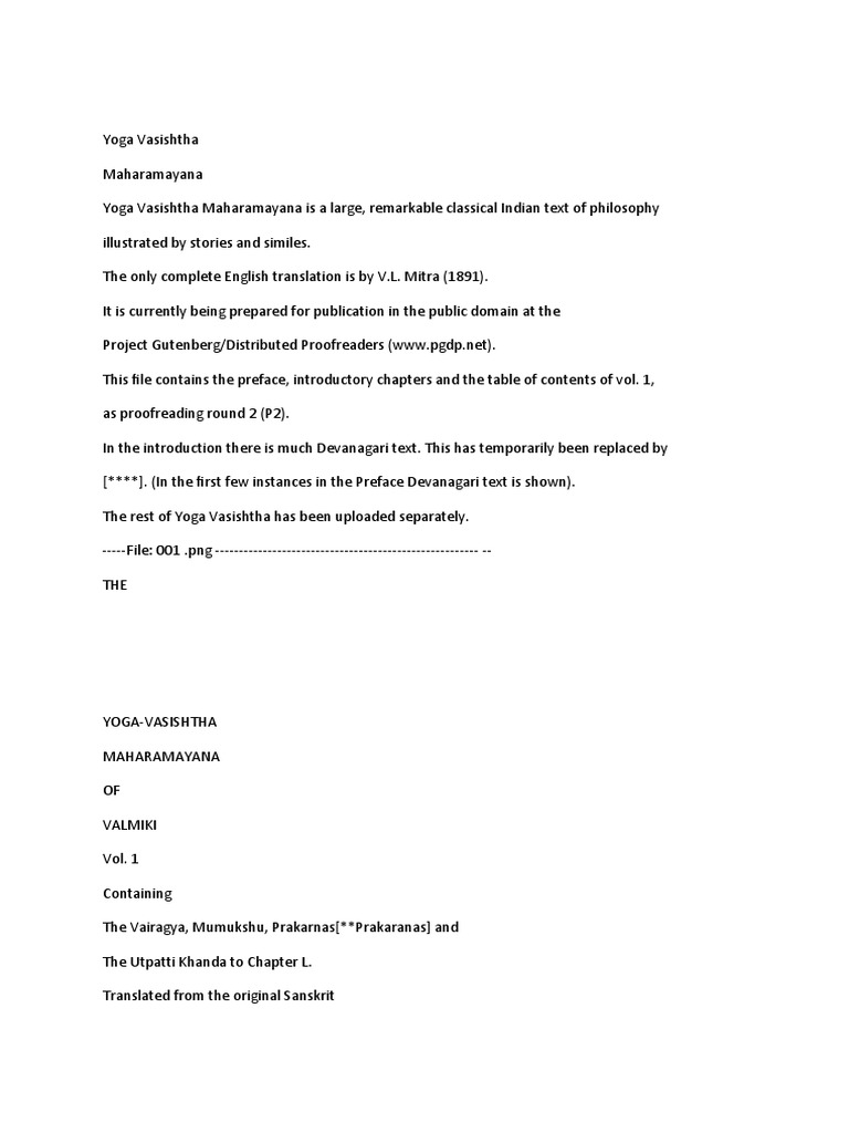 Yoga Vasistha Part 1 | PDF | Yoga | Soul